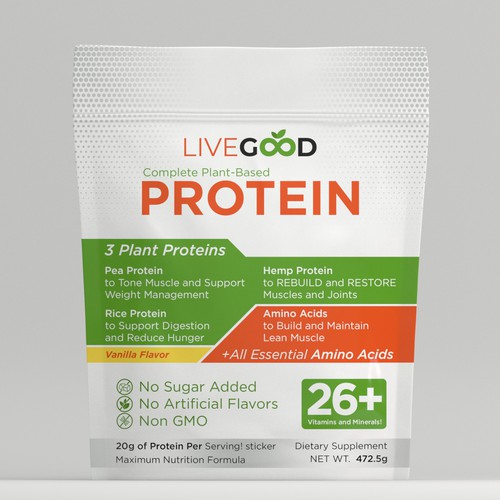 ***GUARANTEED PRIZE*** - LABEL DESIGN for Protein Powder -*****NEW***** Design by Packaging Design