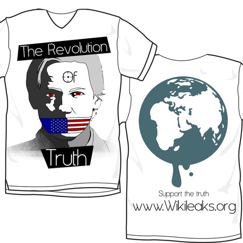 New t-shirt design(s) wanted for WikiLeaks デザイン by Daniel Filho