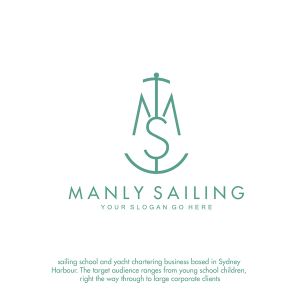 Logo concept for sailing logo