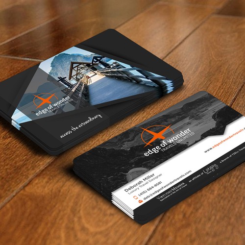 Create a card that exudes the awesomeness of luxury adventure travel Design by dkuadrat™