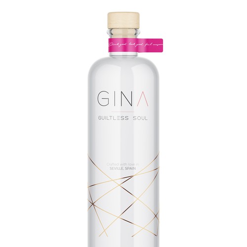 GINA - Low alcohol & calories gin Design by Shark1@