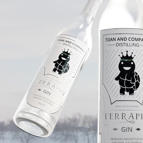 Gin Bottle Label-ontwerp door Antidotooo™