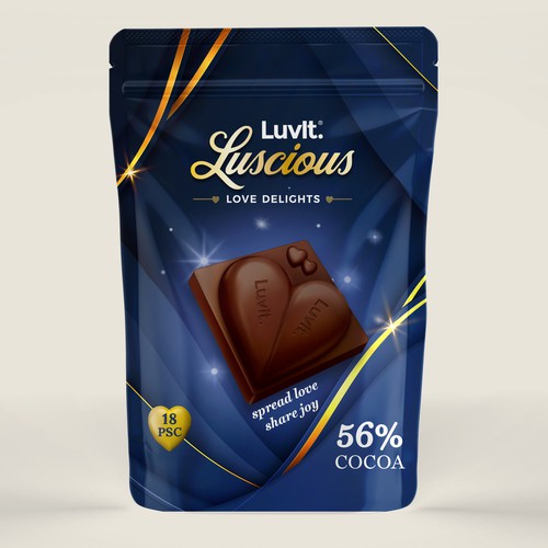 Design a standout label for a Premium Chocolate Homepack Diseño de Radmilica