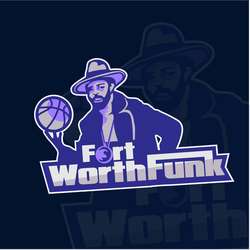 Basketball Logo for Team 'Fort Worth Funk' - Your Winning Logo Featured on Major Sports Network Design by PUJYE-O