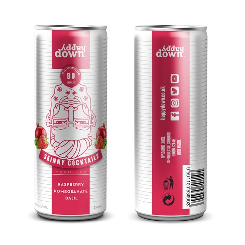 Premium Slim Can Packaging Design for a Global Award Winning Premixed Alcoholic Cocktail Brand Design by bcn_brs