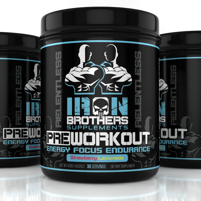 Iron Brothers Supplements PREWORKOUT Label Product label contest