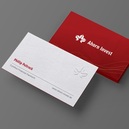 Classy business card for German financial planner Design by Rakibh