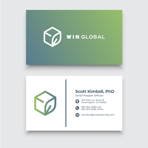 WIN Global Business Card Design Design por A.Aliye