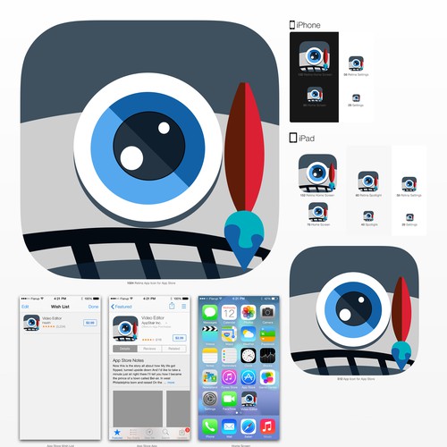 We need new movie app icon for iOS7 ** guaranteed ** Diseño de Creart.ar