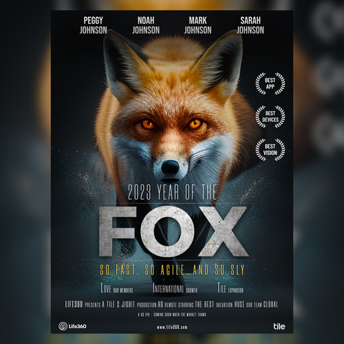 Life360 2023 Year of the Fox Poster Design by Anurag D. Designer