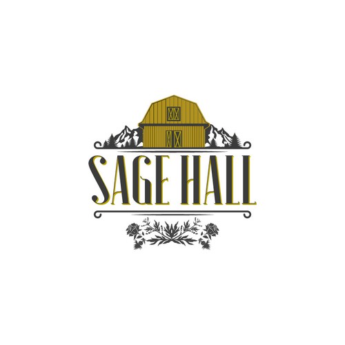 Sage Hall - Country Swing Dance & Wedding Venue Logo Design réalisé par Mararti