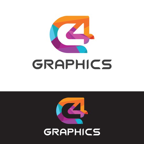 Geometric, modern, inspiring, powerful logo for my graphic design company C4 Graphics located in Colorado Diseño de Lukmanazis