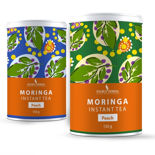Unique Label Artwork for Moringa Tea that will Pop on the Shelf Design by bilyanas