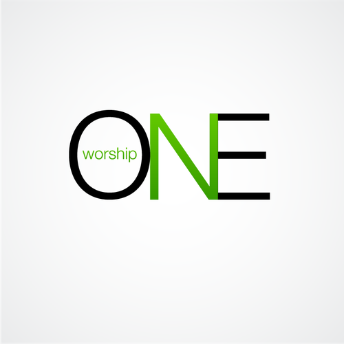 logo for ONE Worship Design by atsitra