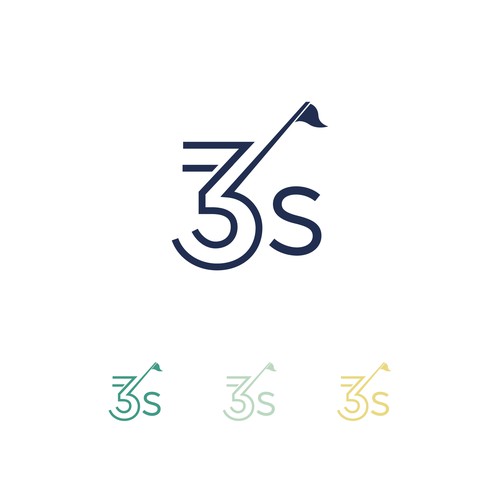 A logo for a fun, beautiful and affordable par-3 golf course. Design by Lyna✎