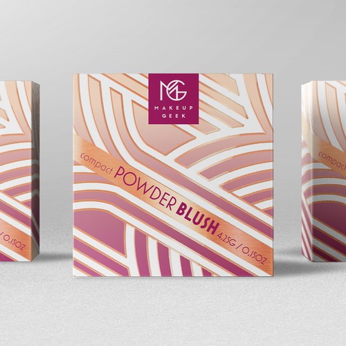 Makeup Geek Blush Box w/ Art Deco Influences Design by bcra