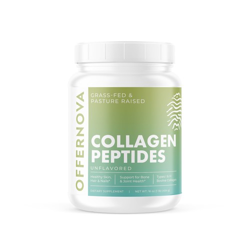 Design a Food Supplement Label - Collagen Peptides Design by Sasha Bianca