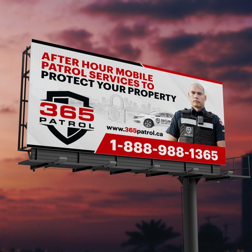 I need a billboard design for a Security Guard Company Design by SoftSkills
