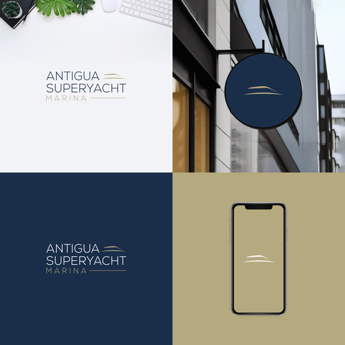 Logo for Antigua Superyacht Marina Design by P Ʌ H Ʌ M B I T ™