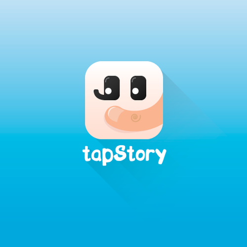 Create a friendly, dynamic icon for a children's storytelling app. Design von Archer Agent