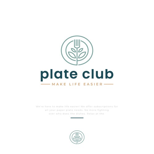 "I created the first paper plate subscription company logo!" - Your next claim to fame Design by D Better Design