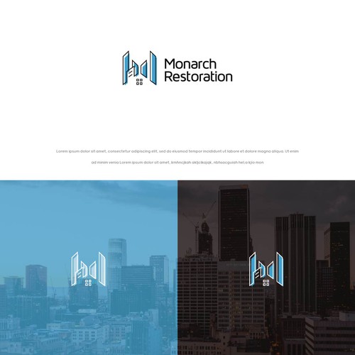 Design a modern clean logo package for a restoration company Design by Danny A