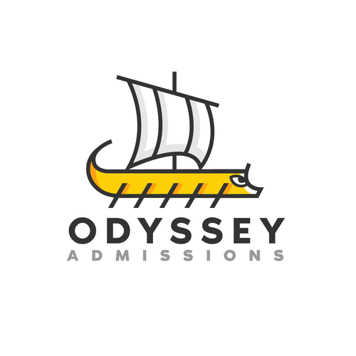 Modern visual of the "The Odyssey" (boat, Greek mythology, etc.) Diseño de lostfortydesigns