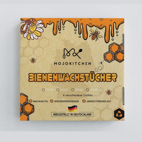 Modern Packaging for Beewax Wraps Made in Germany Design by Jatinder005