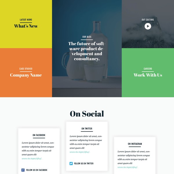 Product development consultancy website design