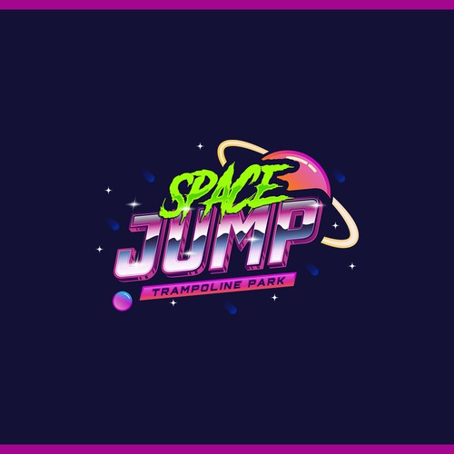 Designs Space Jump Trampoline Park Logo Design For Space Themed