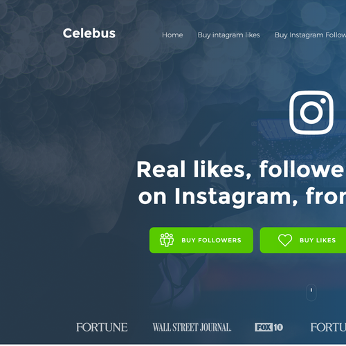 Instagram Likes/Followers Website | Web page design contest - 500 x 500 png 235kB