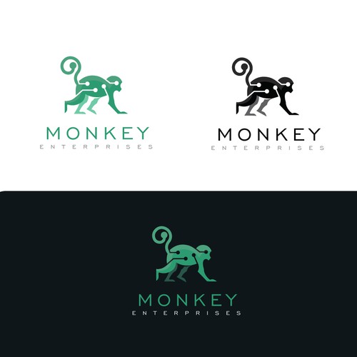 A bunch of tech monkeys need a logo for their Monkey Enterprises Diseño de Artmin
