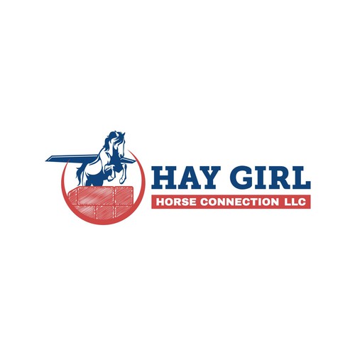 High flying horse showing athleticism - Go GET THEM ATTITUDE to sell Hay on website Design by SPECTAGRAPH