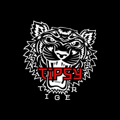 "Fierce tiger face for bar brand" winning Logo & business card