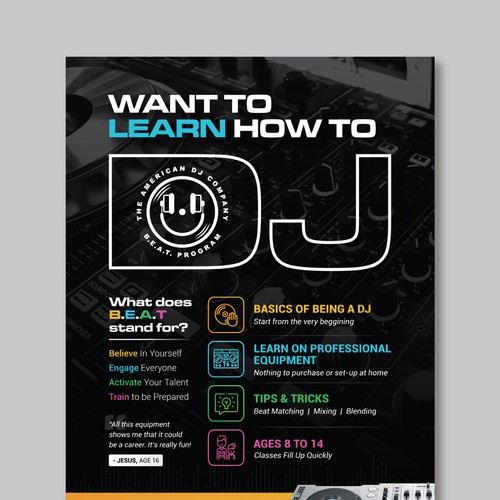 The American DJ Company B.E.A.T. Company Pricing Flyer Design by Sebastian Roy