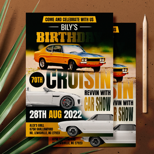 Car Show Flyer Design by R A H E E M ツ