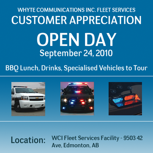 Invitation to fun day/open house for law enforcement Design by Wraithax