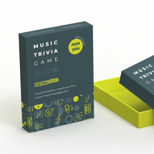 Create a packaging design for a music trivia game Design by Inmyde