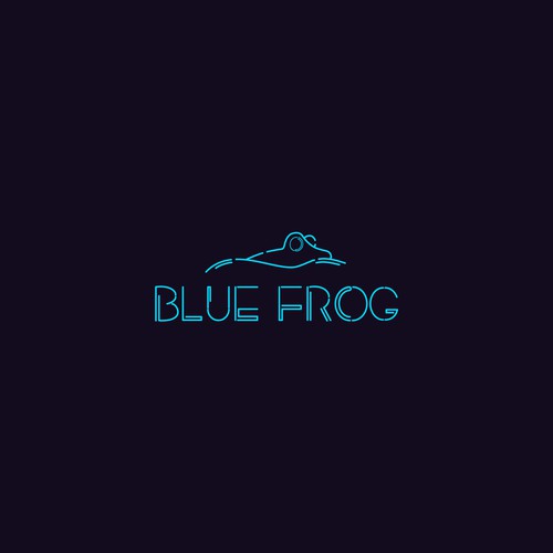 Blue Frog Logo Design réalisé par Atky