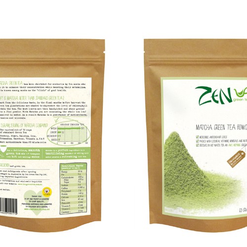 print or packaging design for Zen Green Tea Réalisé par Greta & Bruno