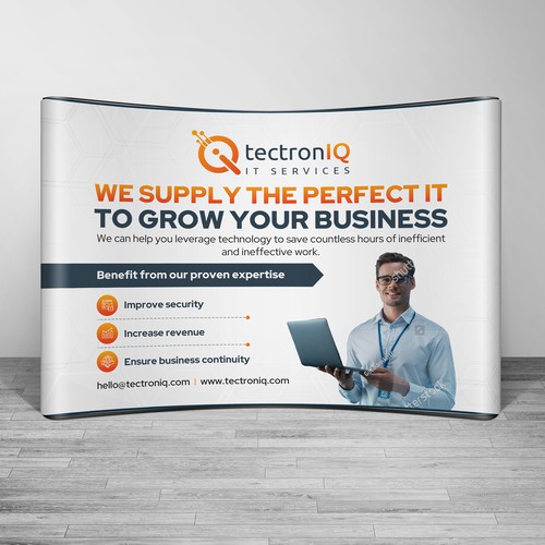 Simple trade show banner for technology company Design by Dzhafir