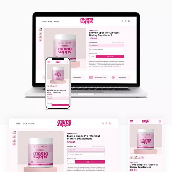 Supplement for Shopify Website Design