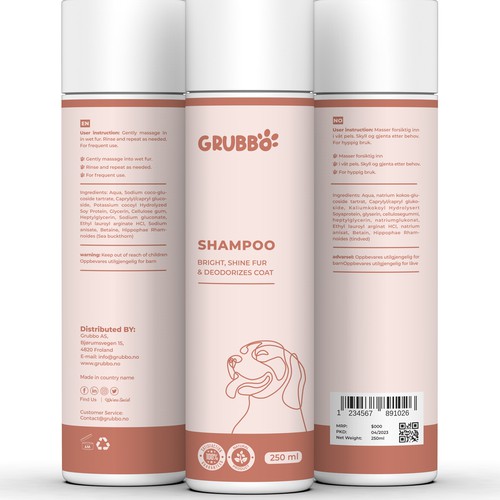 Design label for dog shampoo Design by Imee008