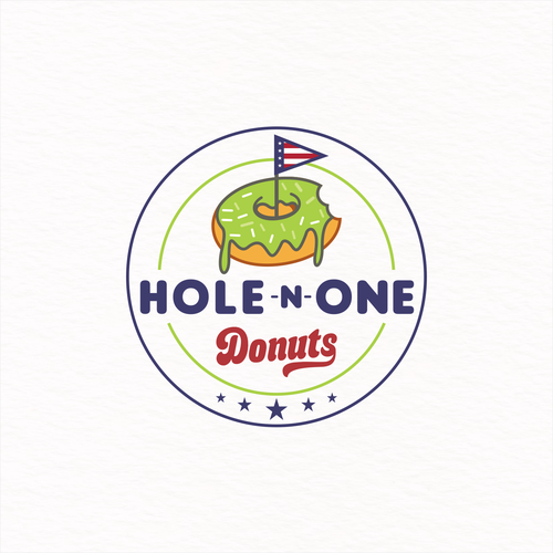 A hip logo blending donuts and golf.. But more about the donuts. For a concession trailer.  Looking for creativity. Design by Lure Studio