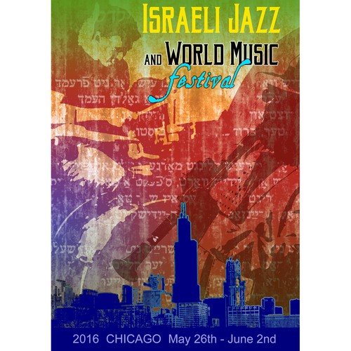 Israeli Jazz and World Music Festival Ontwerp door krlegend