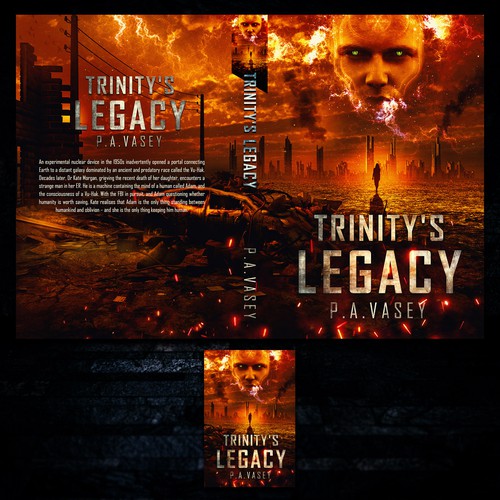 Design a dark, apocalyptic, cover for a new Sci-Fi novel Design by Evan.C ☆