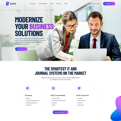 Design a new wordpress theme for an IT company in Norway Design by Realysys