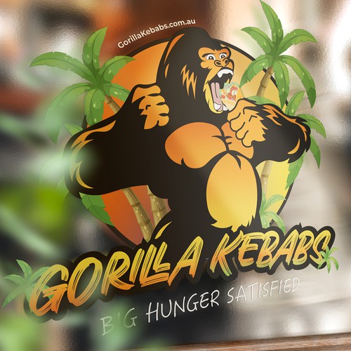 Design a hipster cartoon/restaurant fast food style logo for Gorilla Kebabs. Design by JoyDesign:)