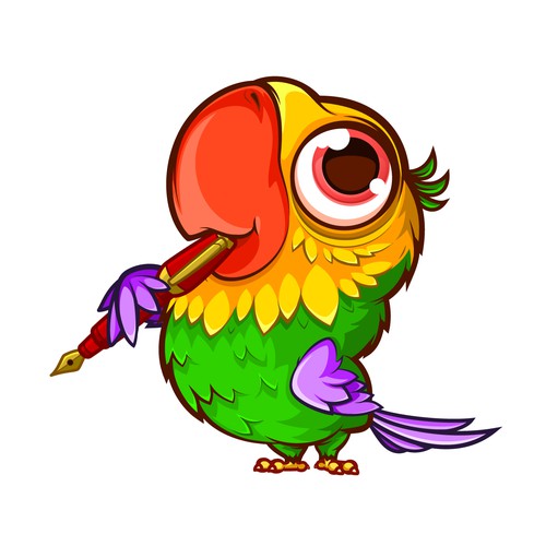 Design a cartoon parrot for new children's website | Illustration or  graphics contest | 99designs