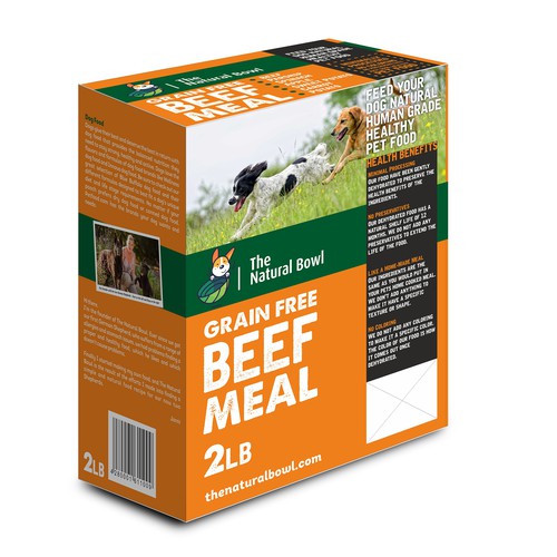 Design a box for a healthy pet food brand Product packaging